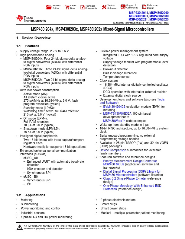 MSP430i2030