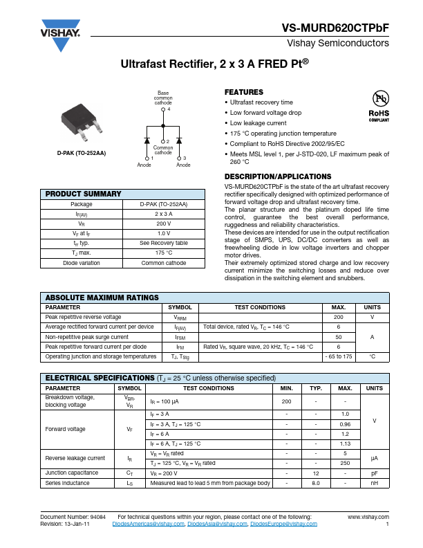 VS-MURD620CTPbF