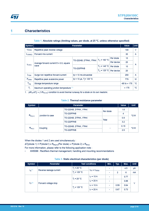 STPS20H100CG-1