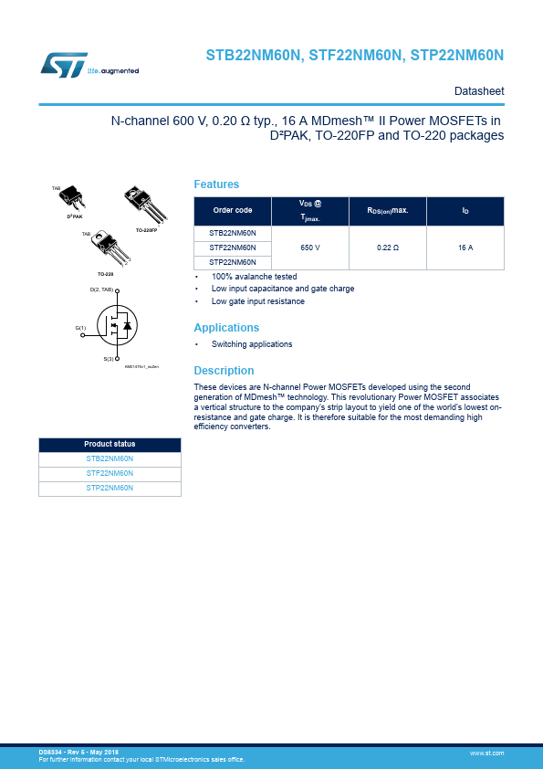 STF22NM60N