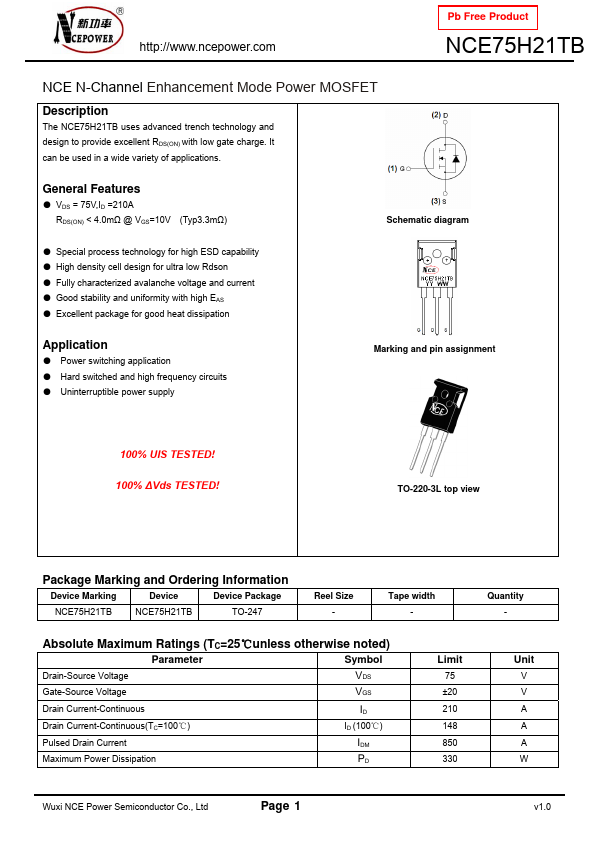 NCE75H21TB