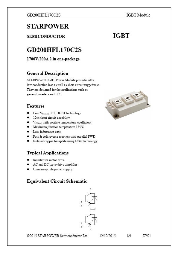 GD200HFL170C2S Datasheet Preview