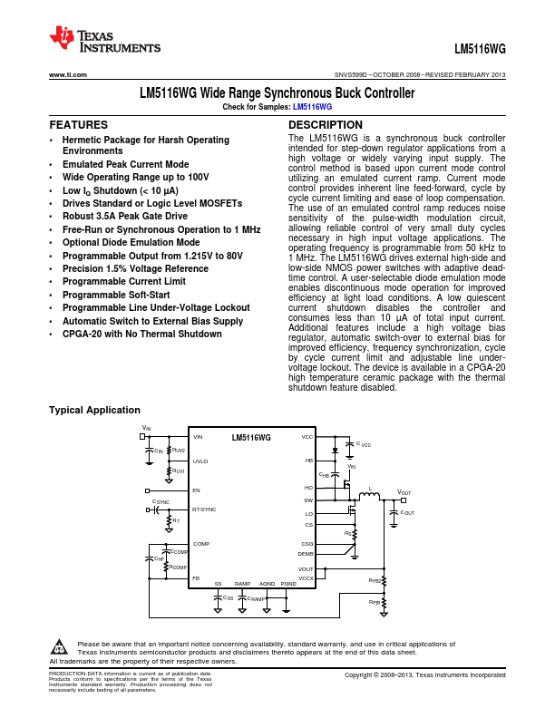 LM5116WG