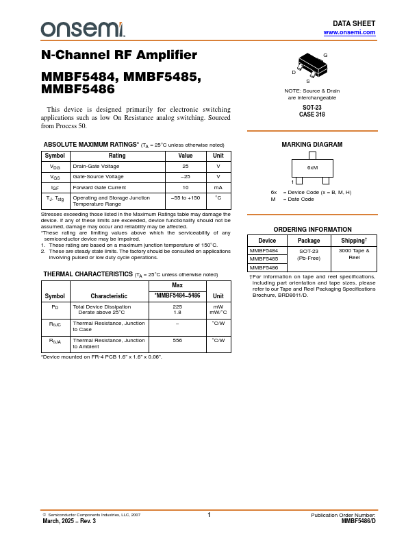 MMBF5485 Datasheet Preview