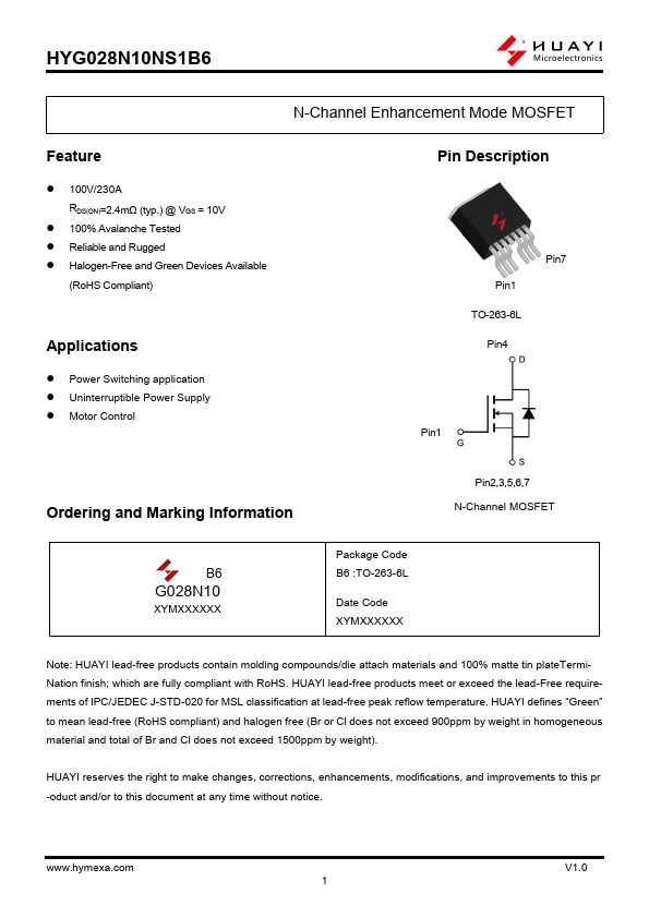 HYG028N10NS1B6 Datasheet Preview