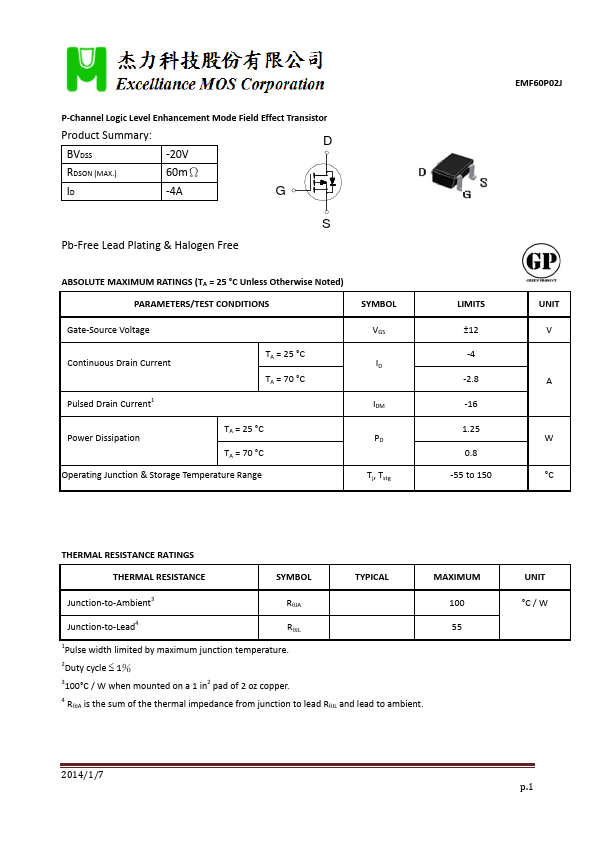 EMF60P02J