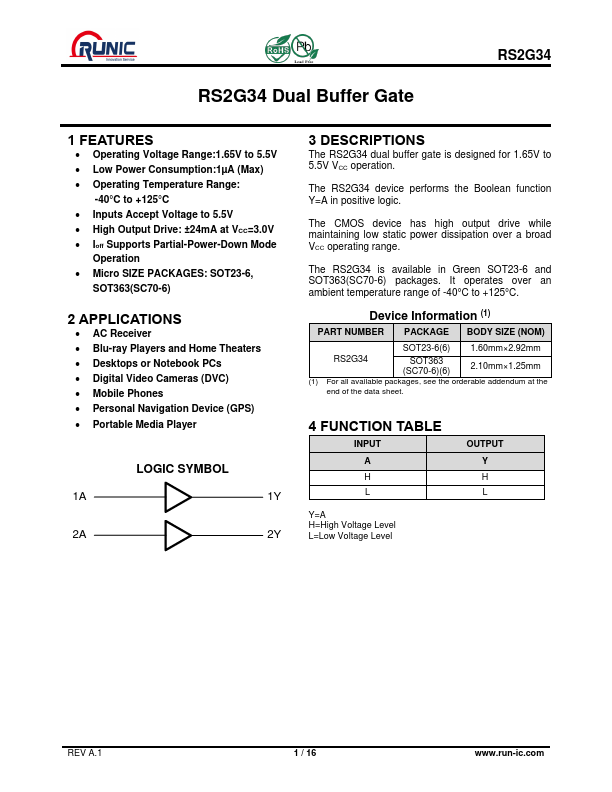RS2G34 Datasheet Preview