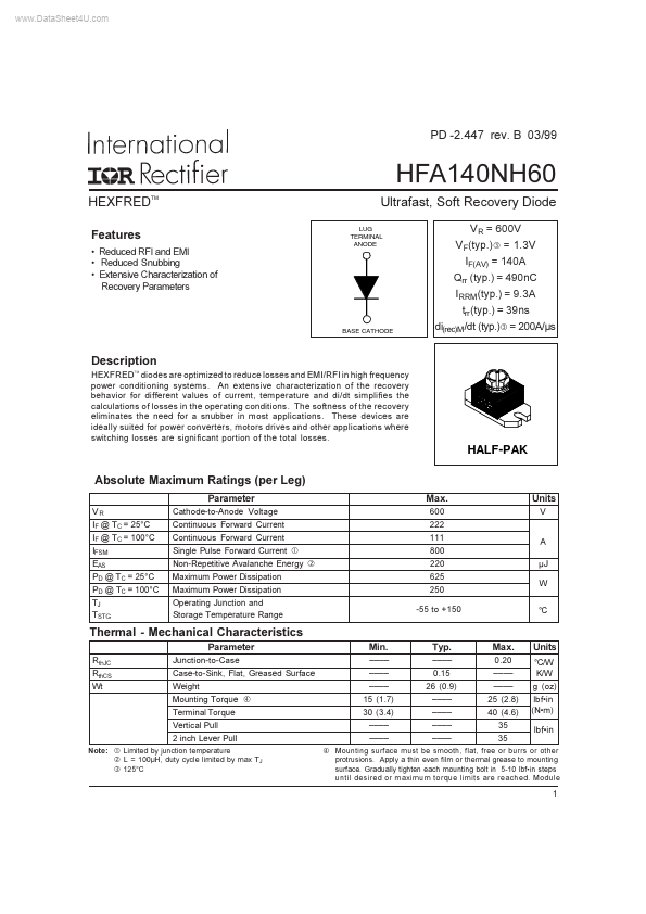 HFA140NH60