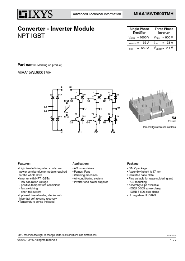 MIAA15WD600TMH