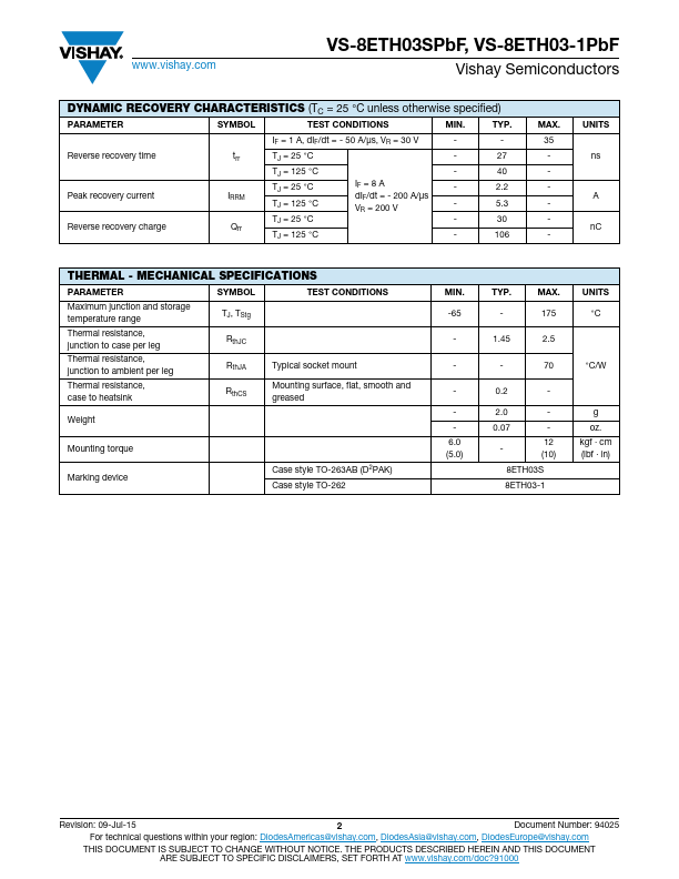 VS-8ETH03-1PbF