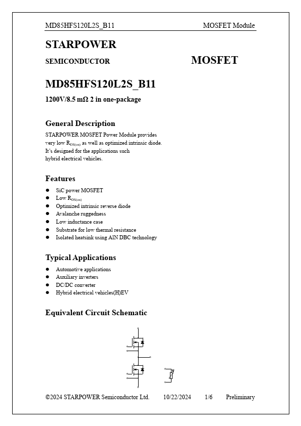 MD85HFS120L2S_B11 Datasheet Preview