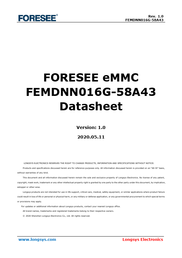 FEMDNN016G-58A43 Datasheet Preview