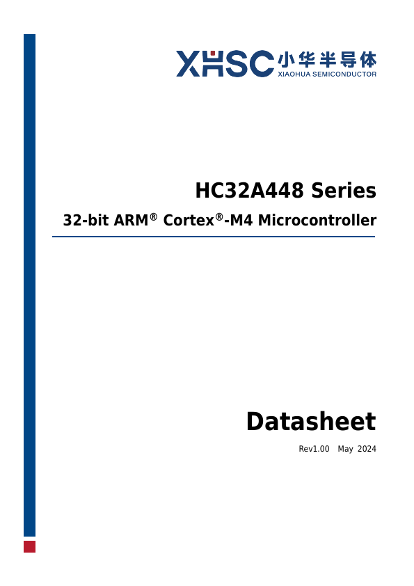 HC32A448 32-bit Microcontroller by XHSC - Datasheet Preview