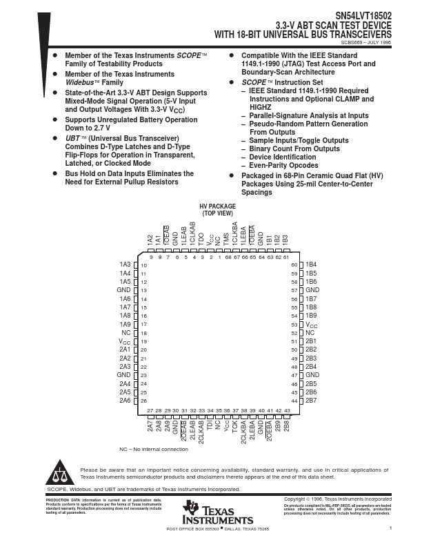 SN54LVT18502