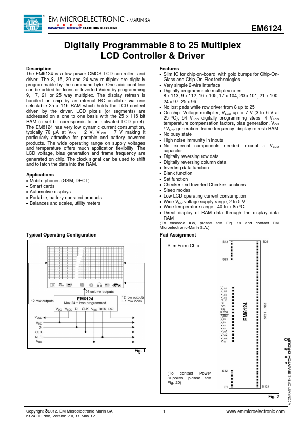 EM6124 Datasheet Preview