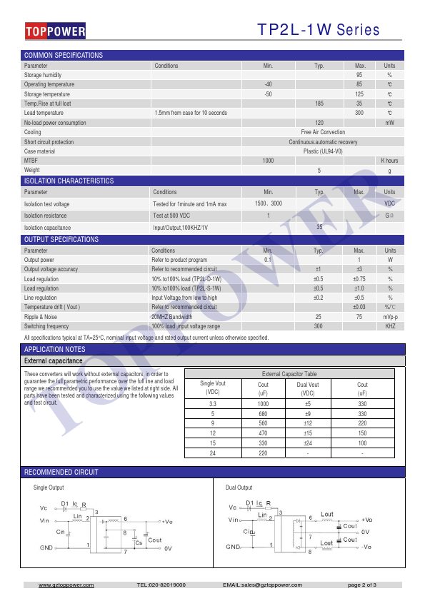 TP2L12D09S-1W