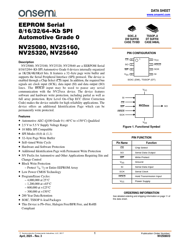 NV25640 Datasheet Preview