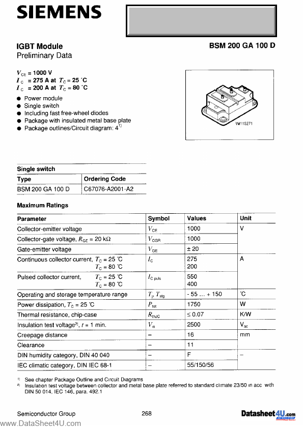 BSM200GA100D