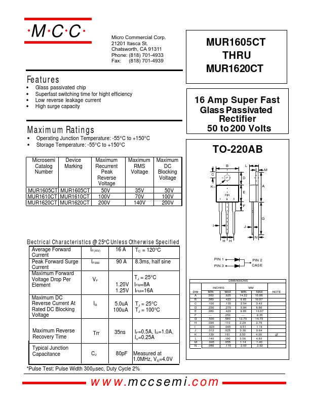 MUR1620CT