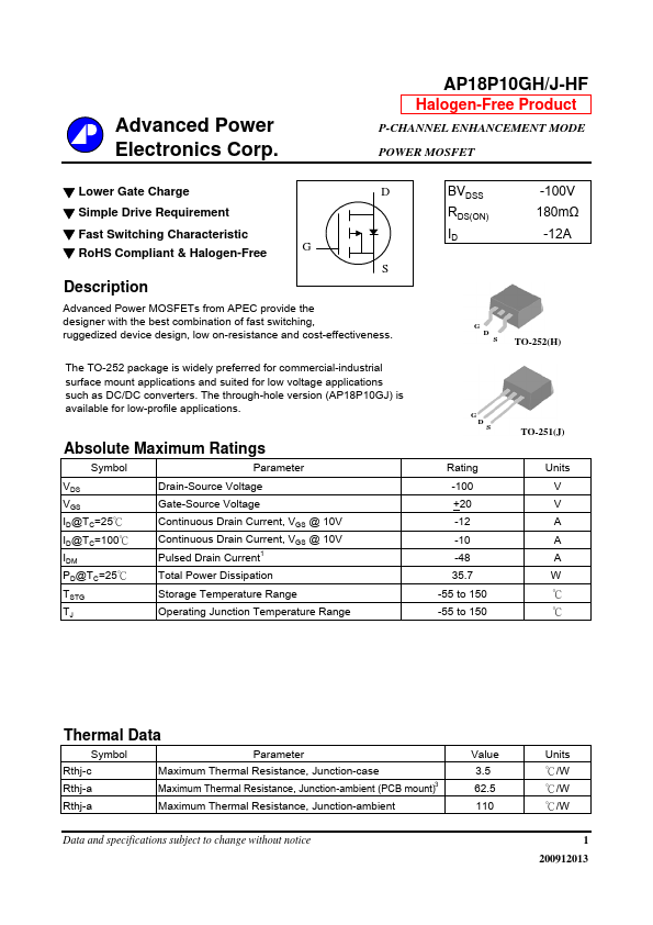 AP18P10GH-HF