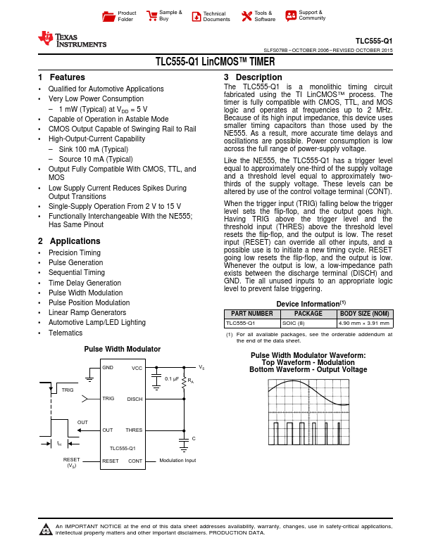 TLC555-Q1