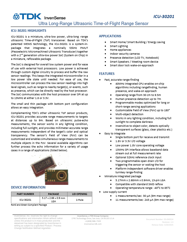 ICU-30201 Datasheet Preview
