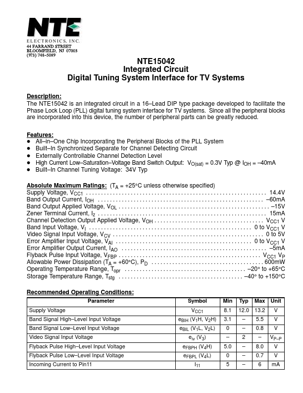 NTE15042