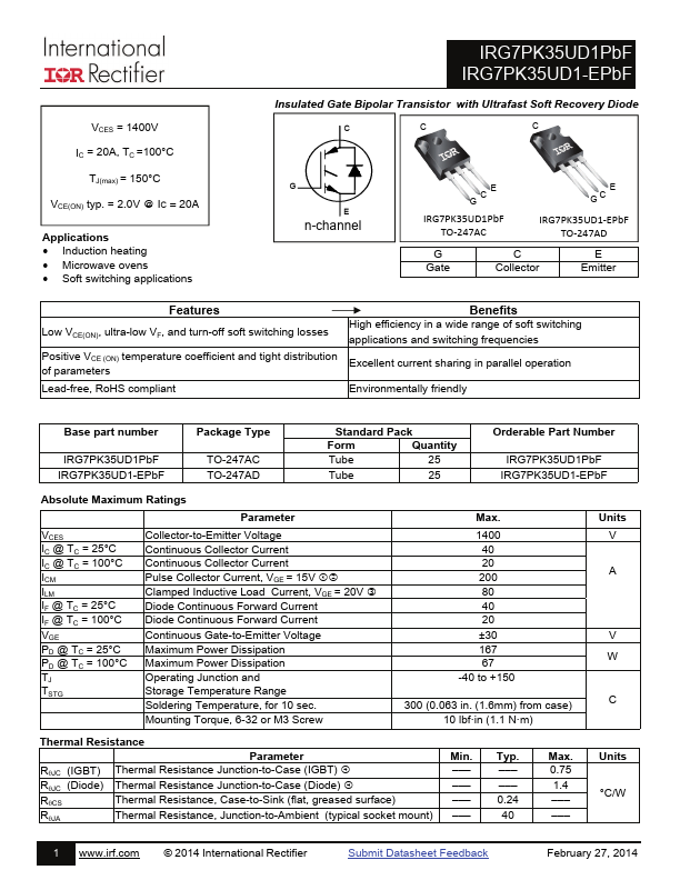 IRG7PK35UD1-EPbF