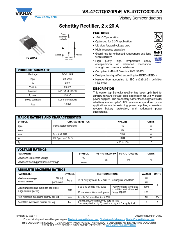 VS-47CTQ020PbF