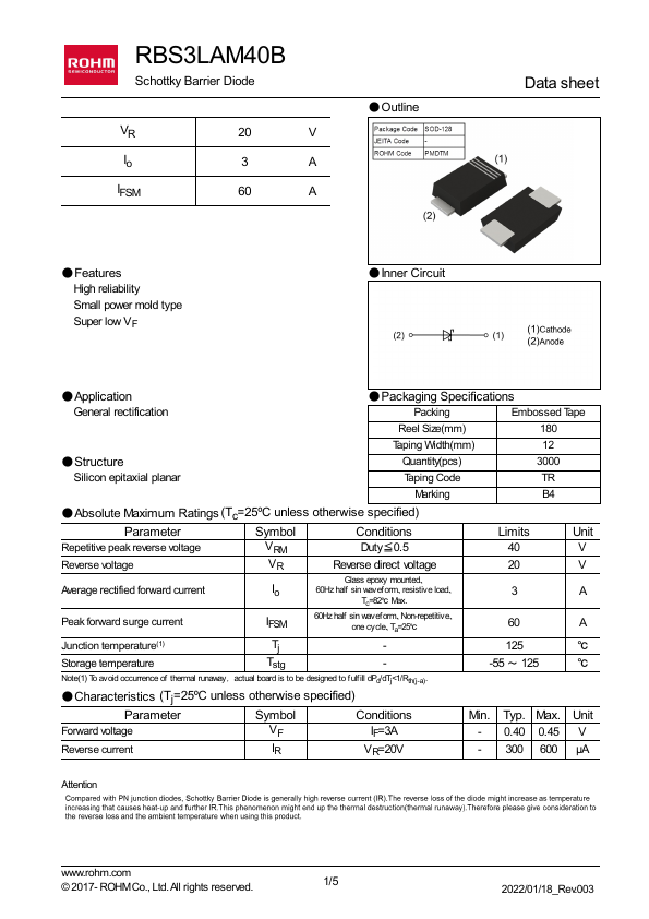 RBS3LAM40B