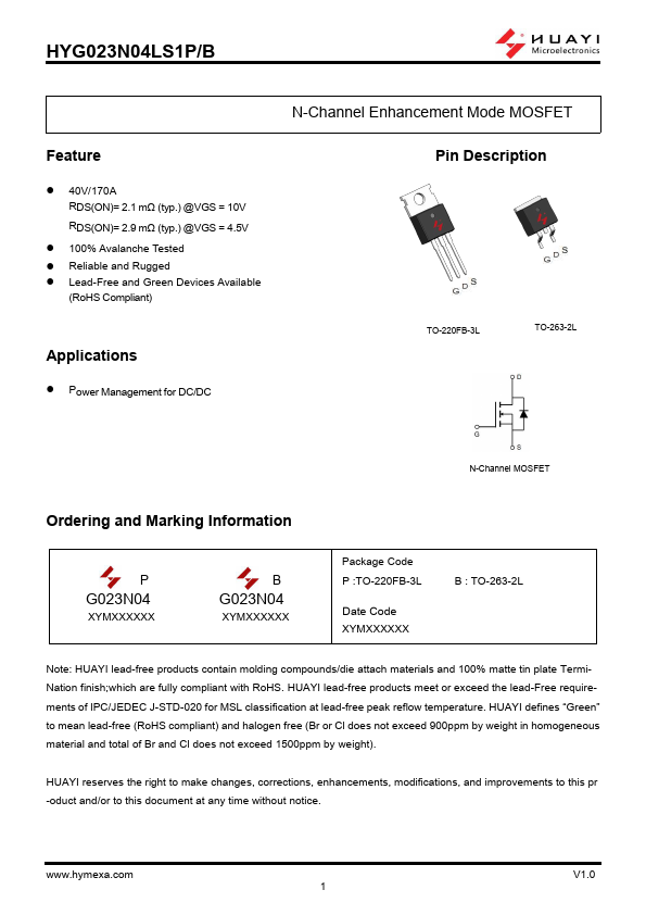 HYG023N04LS1P Datasheet Preview