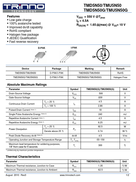 TMU5N50G