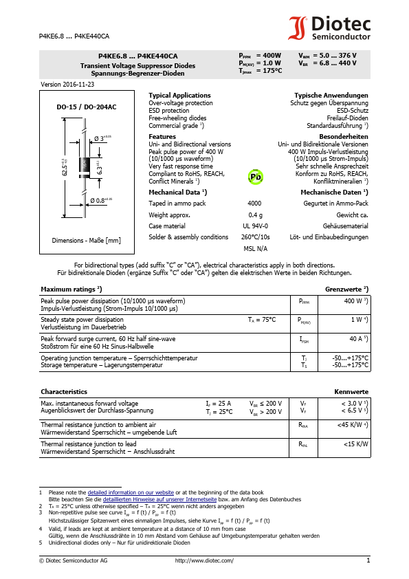 P4KE170C