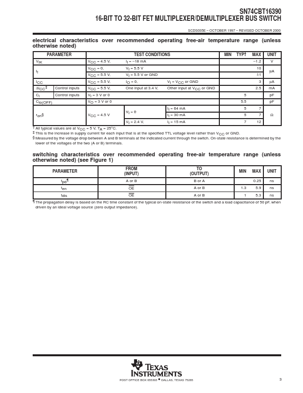 SN74CBT16390