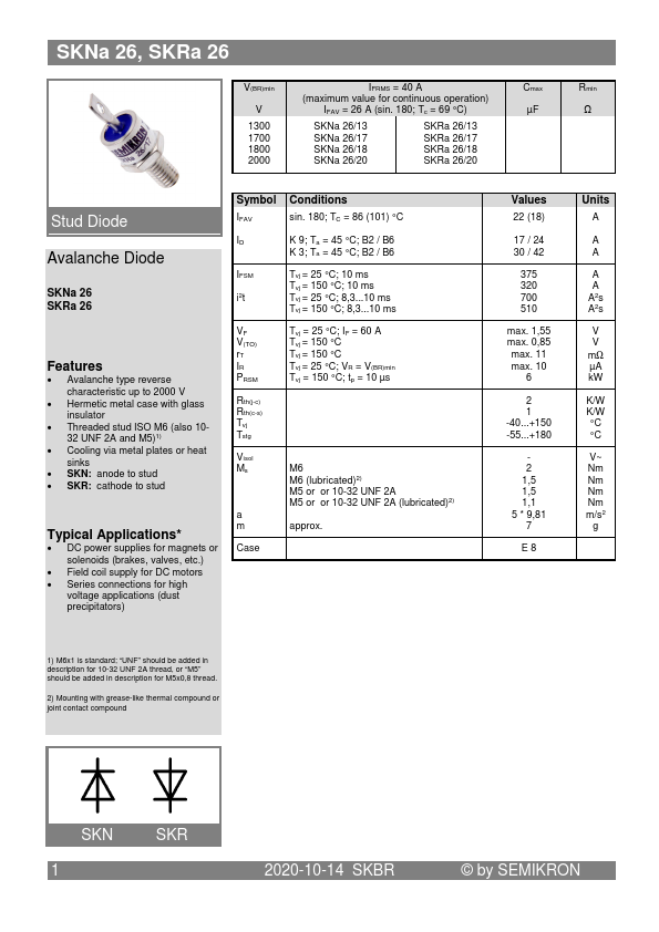 SKNa26 Datasheet Preview