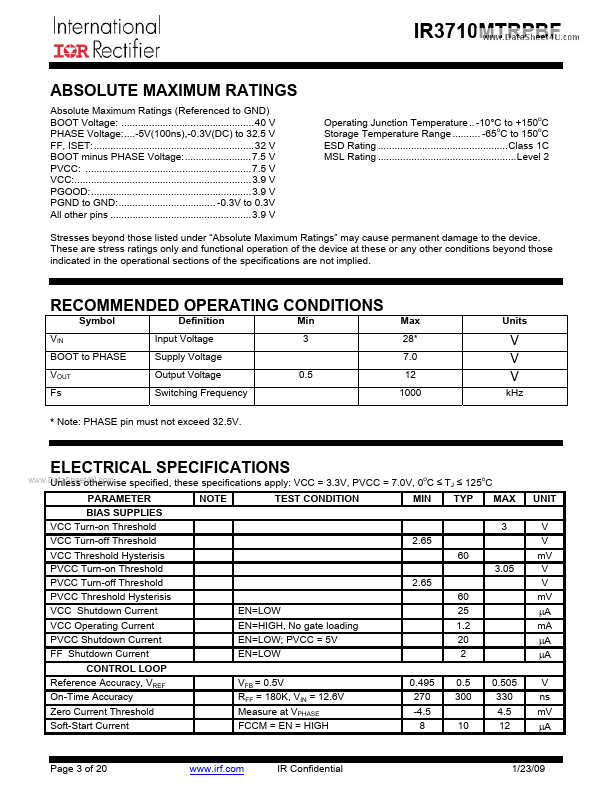 IR3710MTRPBF