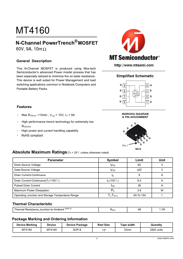 MT4160 Datasheet Preview
