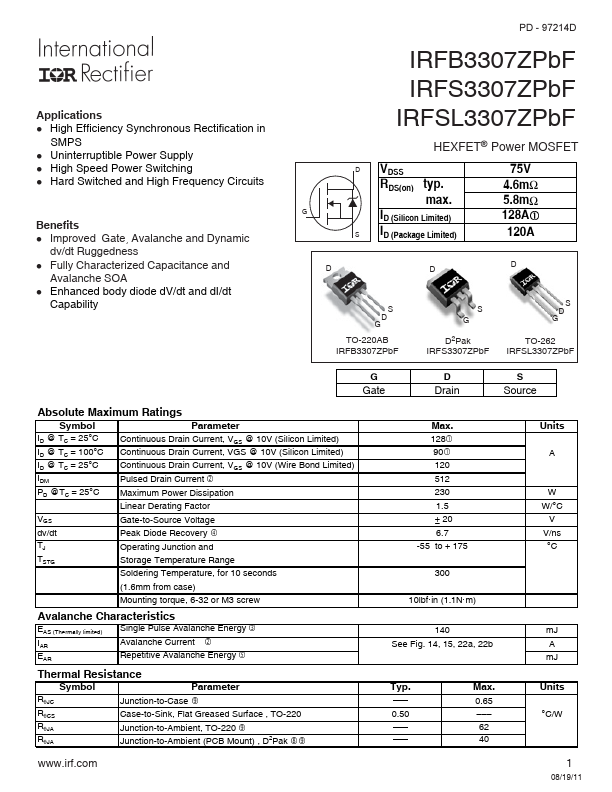 IRFS3307ZPBF