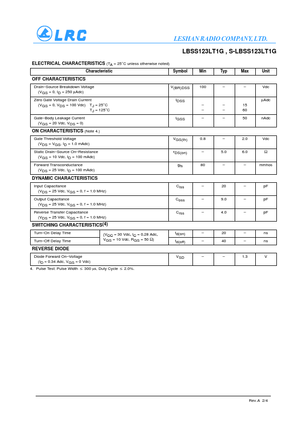 LBSS123LT3G