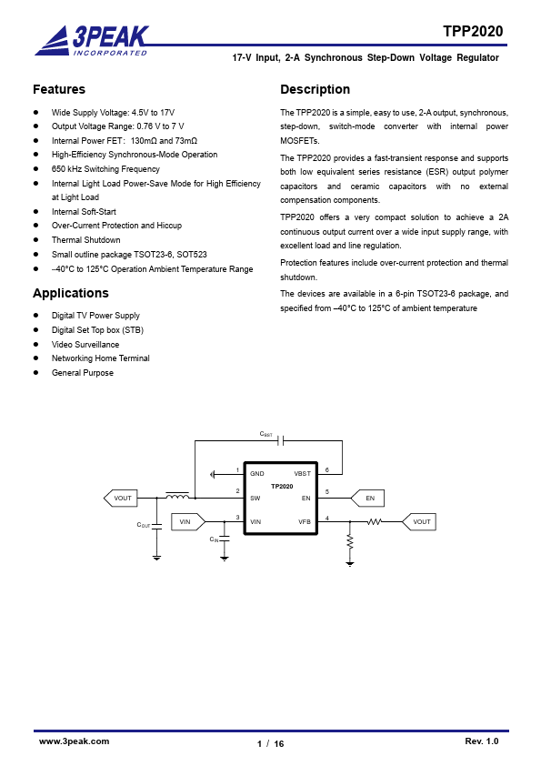 TPP2020 Datasheet Preview