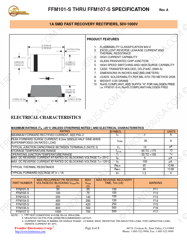 FFM101-S Datasheet Preview