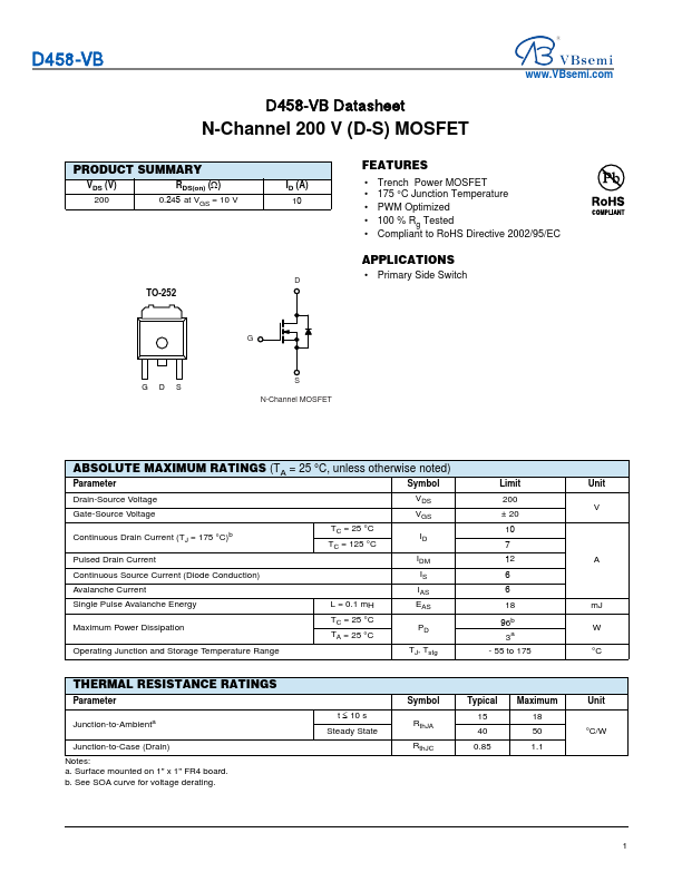 D458 Datasheet Preview