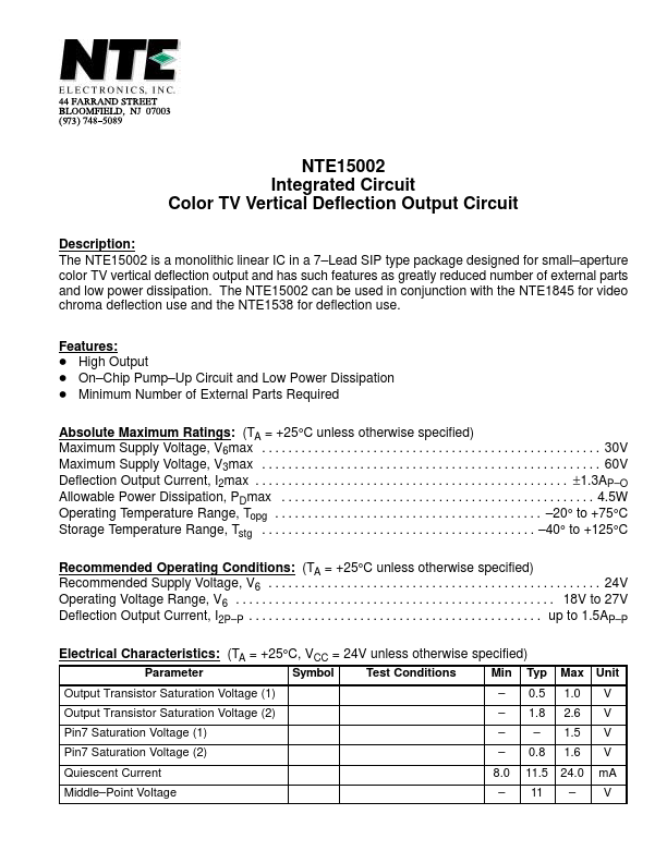 NTE15002