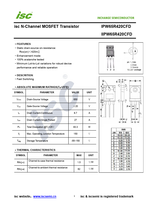 IPW65R420CFD