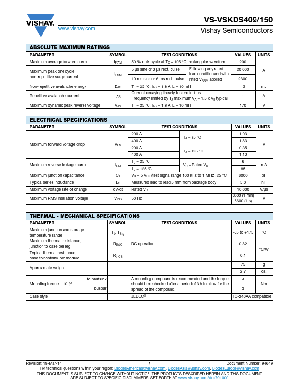 VS-VSKDS409-150