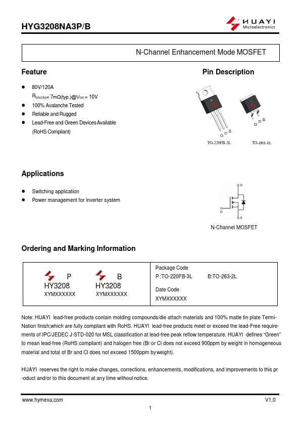 HYG3208NA3P Datasheet Preview