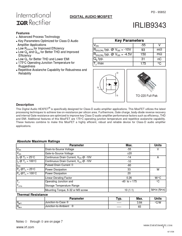 IRLIB9343 Datasheet Preview