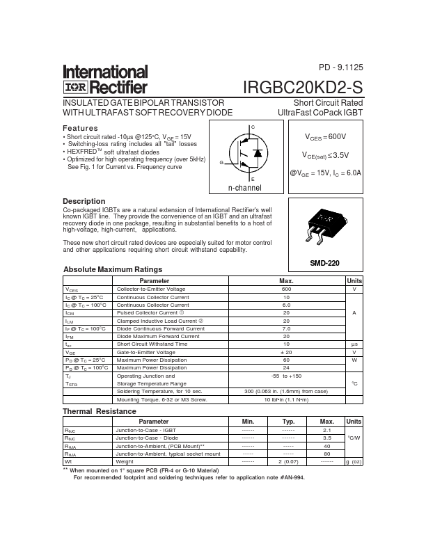 IRGBC20KD2-S