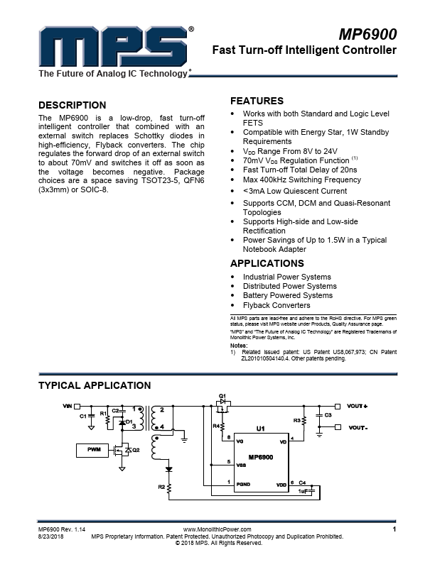 MP6900DQ Datasheet Preview