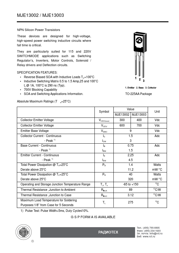 MJE13003